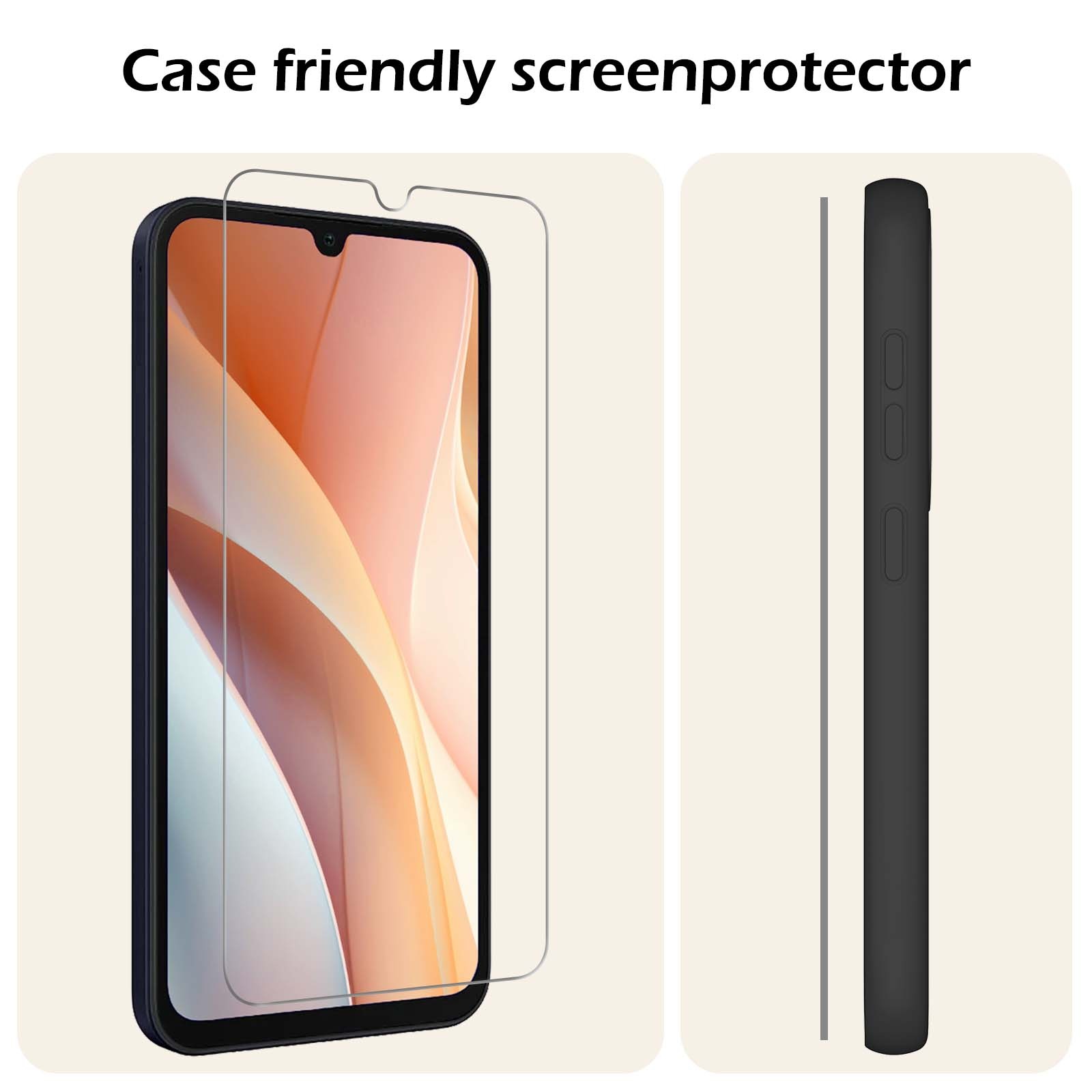 Nomfy Screenprotector Geschikt voor Samsung A15 Screenprotector Bescherm Glas Tempered Glass - Screenprotector Geschikt voor Samsung Galaxy A15 Screen Protector - 3 PACK
