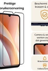Nomfy Screenprotector Geschikt voor Samsung A15 Screenprotector Bescherm Glas - Screenprotector Geschikt voor Samsung Galaxy A15 Screen Protector Tempered Glass Full Screen Full Cover - 2 PACK