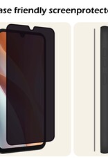 Nomfy Screenprotector Geschikt voor Samsung A15 Screenprotector Privacy Bescherm Glas - Screenprotector Geschikt voor Samsung Galaxy A15 Privacy Screenprotector Tempered Glass - 2 PACK