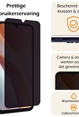 Nomfy Screenprotector Geschikt voor Samsung A15 Screenprotector Privacy Bescherm Glas - Screenprotector Geschikt voor Samsung Galaxy A15 Privacy Screenprotector Tempered Glass - 3 PACK