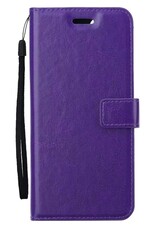 BASEY. Hoes Geschikt voor Samsung A15 Hoesje Bookcase Hoes Flip Case Book Cover - Hoesje Geschikt voor Samsung Galaxy A15 Hoes Book Case Hoesje - Paars