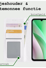 BASEY. Hoes Geschikt voor Samsung A15 Hoesje Bookcase Hoes Flip Case Book Cover - Hoesje Geschikt voor Samsung Galaxy A15 Hoes Book Case Hoesje - Wit