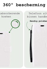 BASEY. Hoes Geschikt voor Samsung A15 Hoesje Bookcase Hoes Flip Case Book Cover - Hoesje Geschikt voor Samsung Galaxy A15 Hoes Book Case Hoesje - Wit