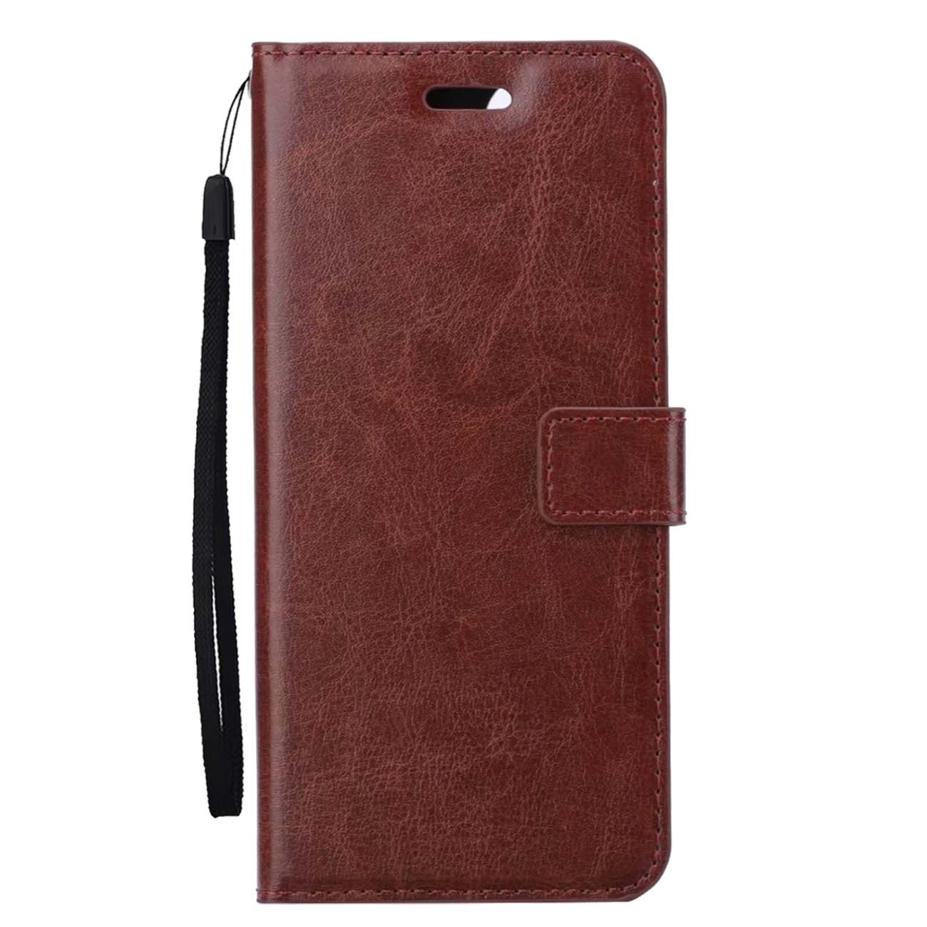 Nomfy Hoesje Geschikt voor Samsung A15 Hoes Bookcase Flipcase Book Cover - Hoes Geschikt voor Samsung Galaxy A15 Hoesje Book Case - Bruin