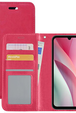 NoXx Hoes Geschikt voor Samsung A15 Hoesje Book Case Hoes Flip Cover Wallet Bookcase - Donkerroze