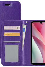 NoXx Hoes Geschikt voor Samsung A15 Hoesje Book Case Hoes Flip Cover Wallet Bookcase - Paars