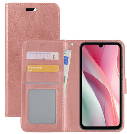 NoXx NoXx Samsung Galaxy A15 Hoesje Bookcase - Rose Goud