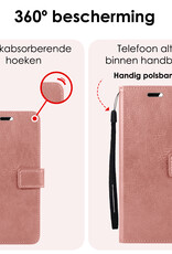 NoXx Hoes Geschikt voor Samsung A15 Hoesje Book Case Hoes Flip Cover Wallet Bookcase - Rosé goud