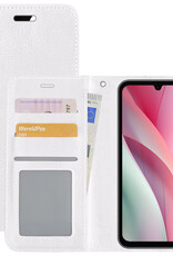 NoXx Hoes Geschikt voor Samsung A15 Hoesje Book Case Hoes Flip Cover Wallet Bookcase - Wit