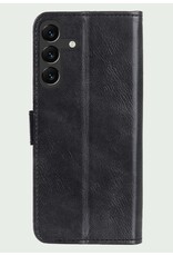 BASEY. Hoes Geschikt voor Samsung A15 Hoesje Bookcase Hoes Flip Case Book Cover Met 2x Screenprotector - Hoesje Geschikt voor Samsung Galaxy A15 Hoes Book Case Hoesje - Zwart