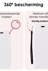 NoXx Hoes Geschikt voor Samsung A15 Hoesje Book Case Hoes Flip Cover Wallet Bookcase Met Screenprotector - Wit