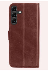 NoXx Hoes Geschikt voor Samsung A15 Hoesje Book Case Hoes Flip Cover Wallet Bookcase Met 2x Screenprotector - Bruin