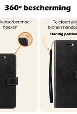 Nomfy Hoesje Geschikt voor Samsung A15 Hoes Bookcase Flipcase Book Cover Met Screenprotector - Hoes Geschikt voor Samsung Galaxy A15 Hoesje Book Case - Zwart