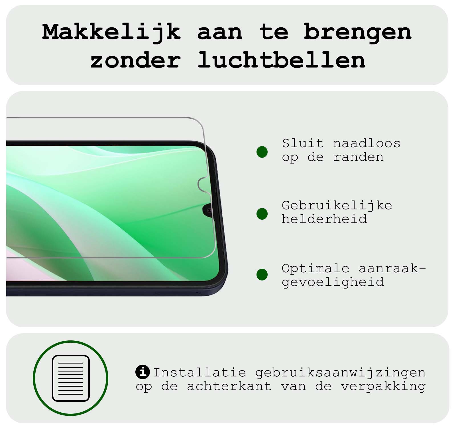 BASEY. Hoes Geschikt voor Samsung A15 Hoesje Bookcase Hoes Flip Case Book Cover Met 2x Screenprotector - Hoesje Geschikt voor Samsung Galaxy A15 Hoes Book Case Hoesje - Wit