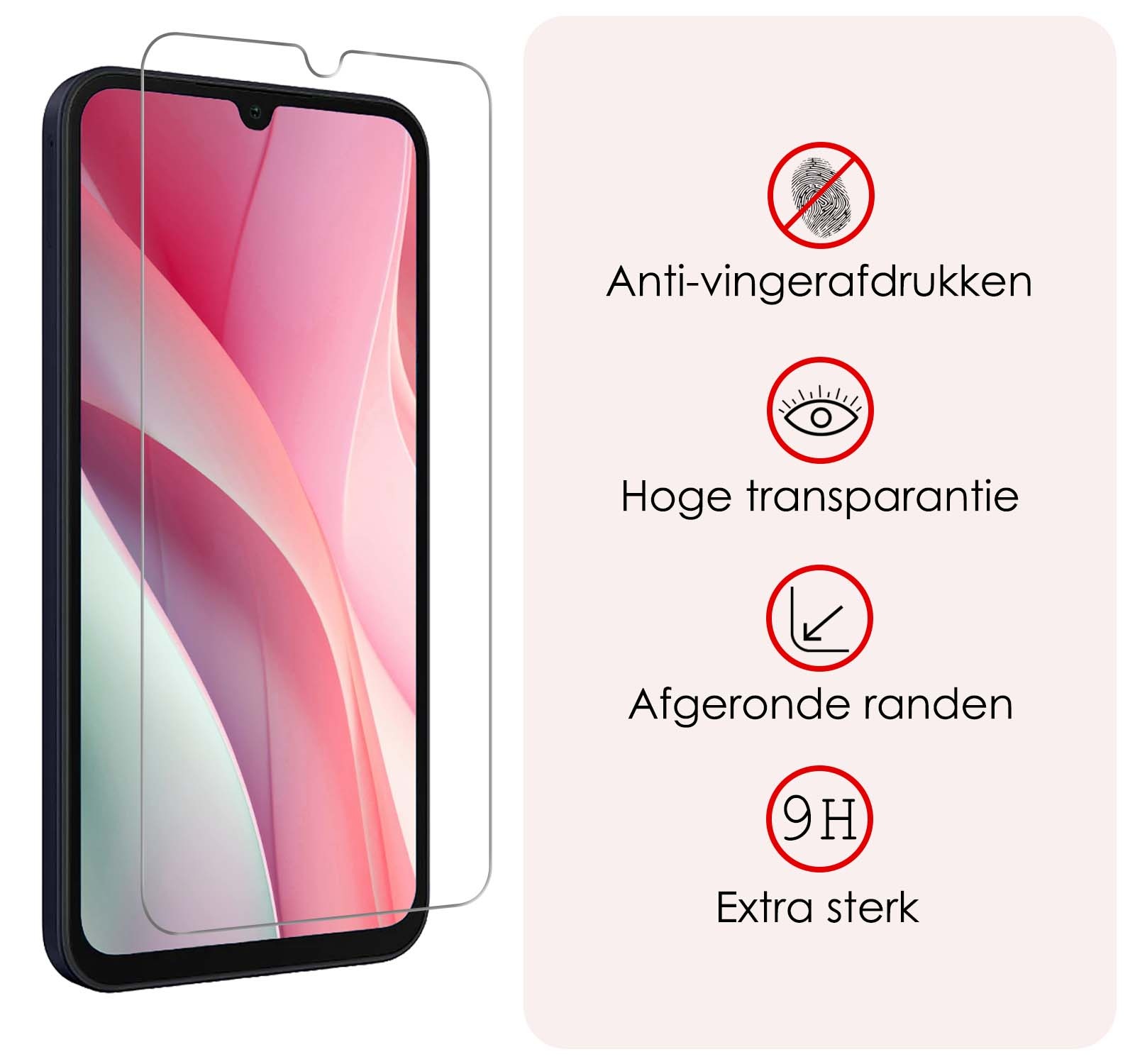 NoXx Hoes Geschikt voor Samsung A15 Hoesje Book Case Hoes Flip Cover Wallet Bookcase Met Screenprotector - Paars