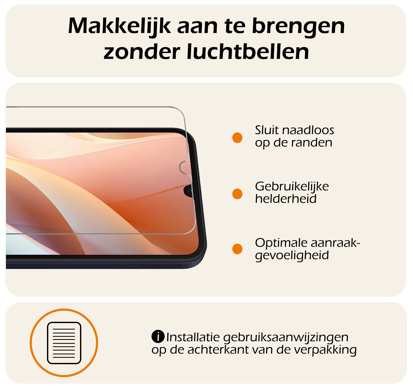 Nomfy Hoesje Geschikt voor Samsung A15 Hoes Bookcase Flipcase Book Cover Met Screenprotector - Hoes Geschikt voor Samsung Galaxy A15 Hoesje Book Case - Rosé goud