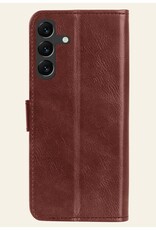 Nomfy Hoesje Geschikt voor Samsung A15 Hoes Bookcase Flipcase Book Cover Met 2x Screenprotector - Hoes Geschikt voor Samsung Galaxy A15 Hoesje Book Case - Bruin