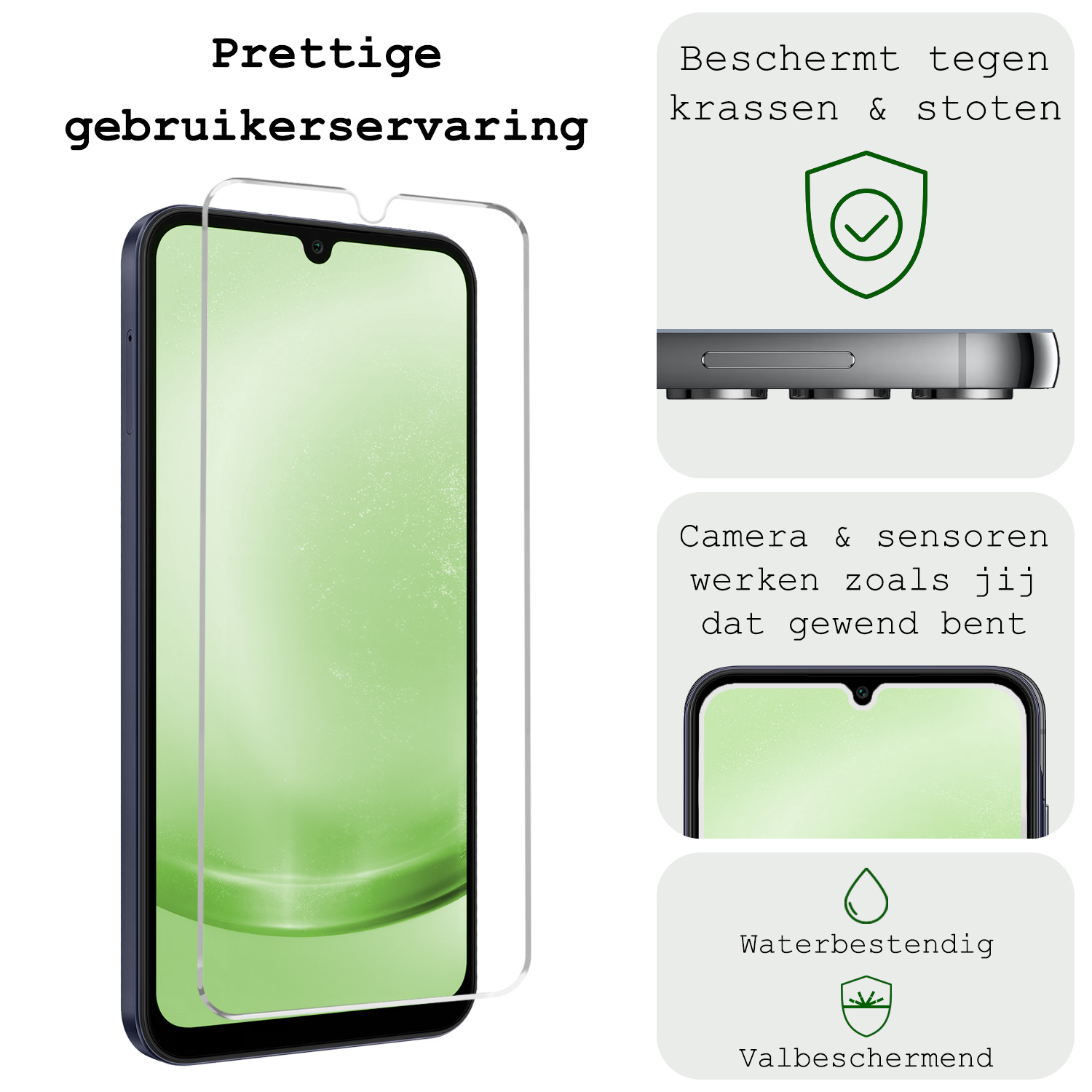 BASEY. Screenprotector Geschikt voor Samsung A25 Screenprotector Tempered Glass - Screenprotector Geschikt voor Samsung Galaxy A25 Beschermglas Screen Protector Glas