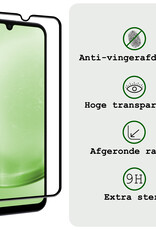 BASEY. Screenprotector Geschikt voor Samsung A25 Screenprotector Beschermglas Full Cover - Screenprotector Geschikt voor Samsung Galaxy A25 Screen Protector Full Cover