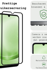 BASEY. Screenprotector Geschikt voor Samsung A25 Screenprotector Beschermglas Full Cover - Screenprotector Geschikt voor Samsung Galaxy A25 Screen Protector Full Cover