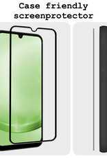 BASEY. Screenprotector Geschikt voor Samsung A25 Screenprotector Beschermglas Full Cover - Screenprotector Geschikt voor Samsung Galaxy A25 Screen Protector Full Cover - 3 Stuks