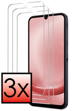 NoXx Screenprotector Geschikt voor Samsung A25 Screenprotector Tempered Glass Gehard Glas Beschermglas - 3x