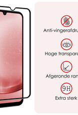 NoXx Screenprotector Geschikt voor Samsung A25 Screenprotector Tempered Glass Gehard Glas Full Cover