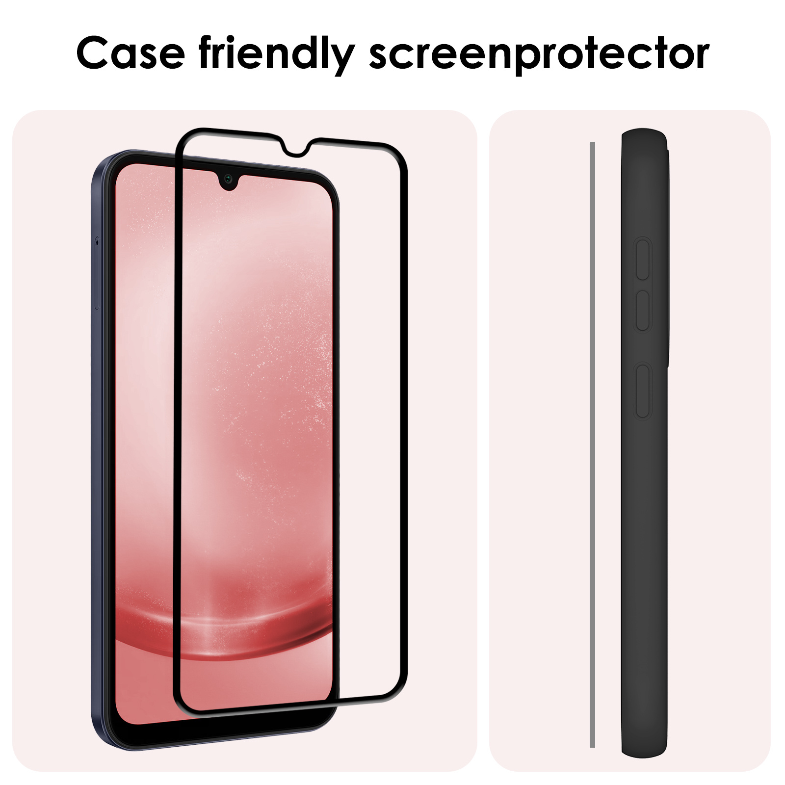 NoXx Screenprotector Geschikt voor Samsung A25 Screenprotector Tempered Glass Gehard Glas Full Cover - 2x