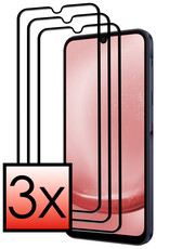 NoXx Screenprotector Geschikt voor Samsung A25 Screenprotector Tempered Glass Gehard Glas Full Cover - 3x
