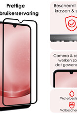 NoXx Screenprotector Geschikt voor Samsung A25 Screenprotector Tempered Glass Gehard Glas Full Cover - 3x