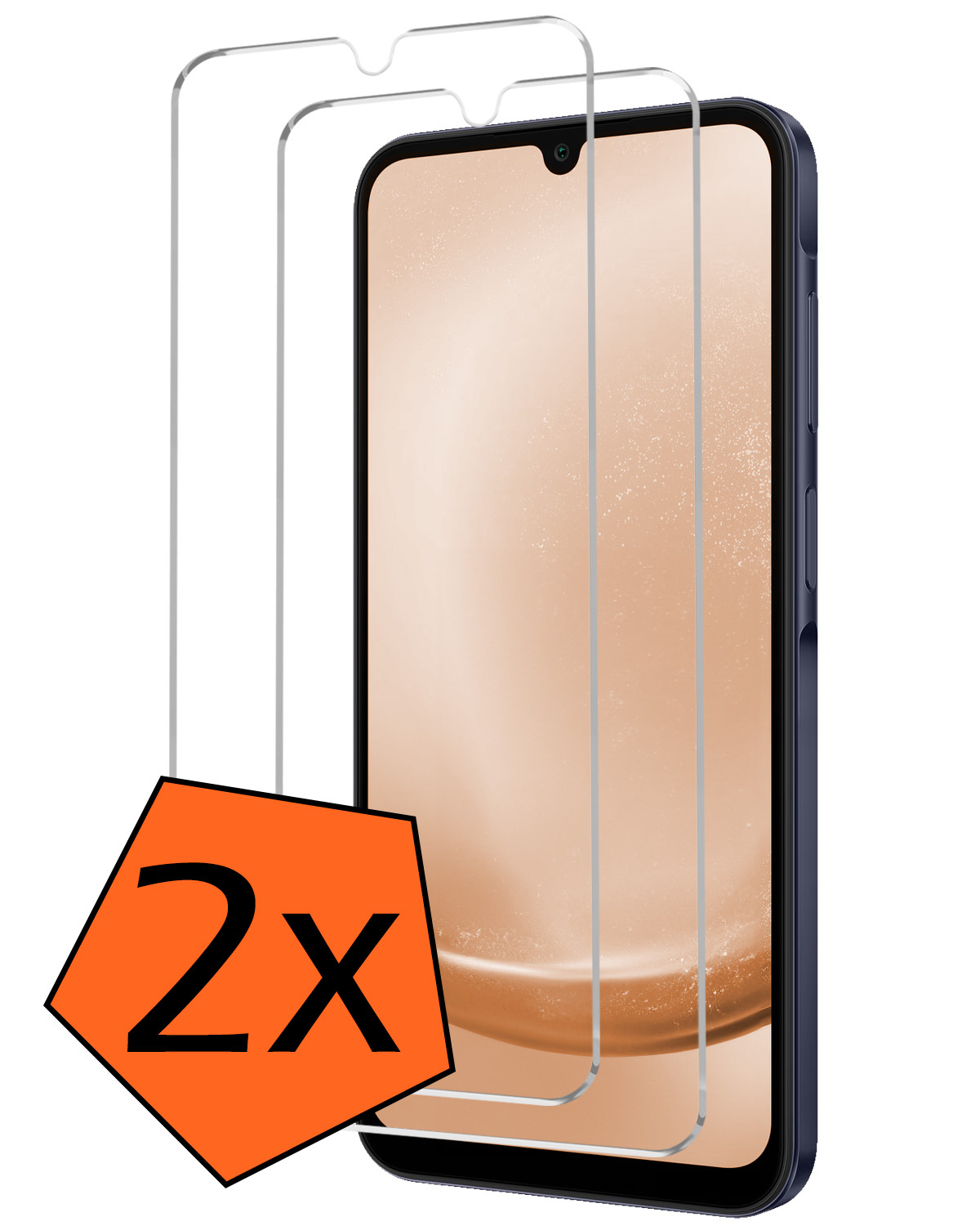 Nomfy Screenprotector Geschikt voor Samsung A25 Screenprotector Bescherm Glas Tempered Glass - Screenprotector Geschikt voor Samsung Galaxy A25 Screen Protector - 2 PACK