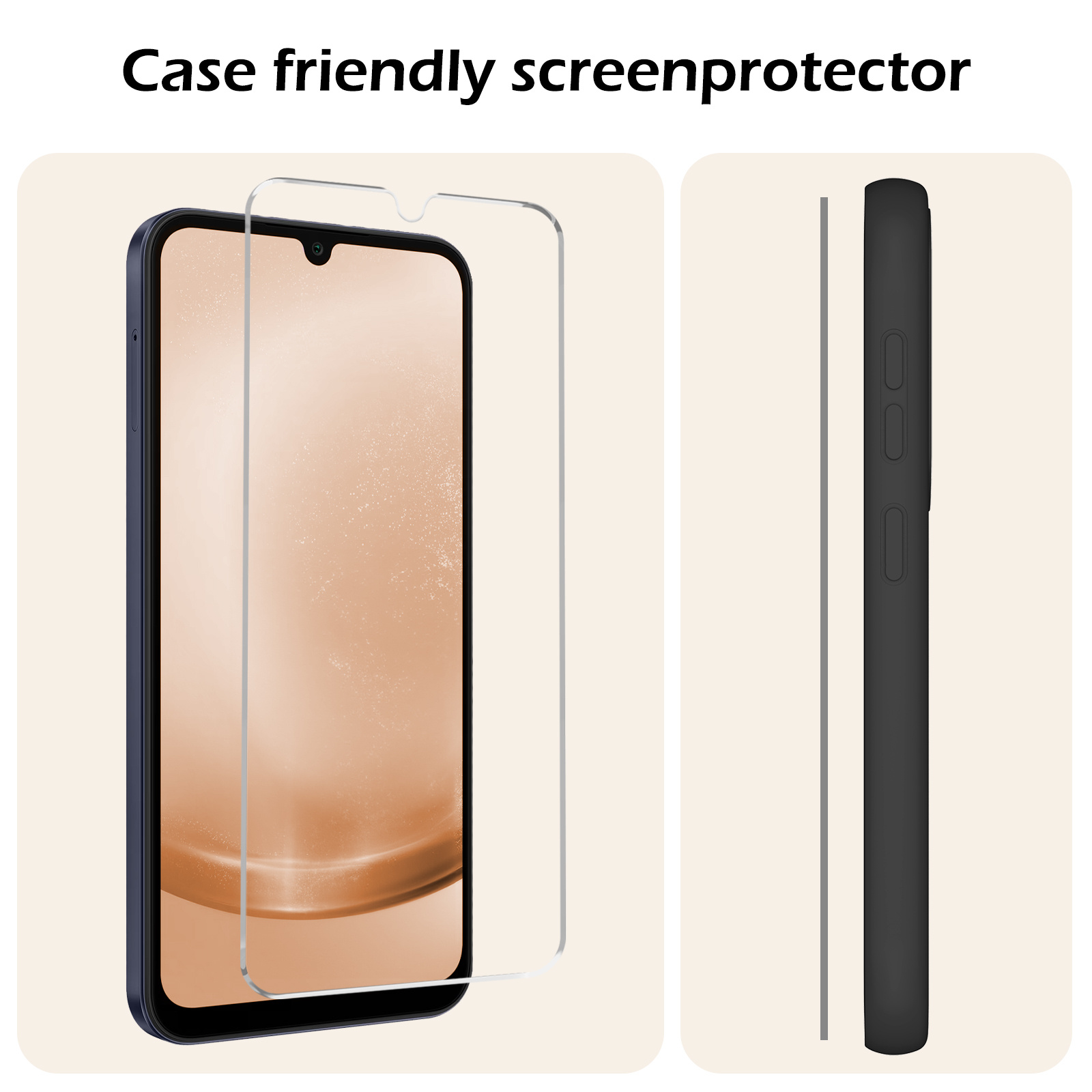 Nomfy Screenprotector Geschikt voor Samsung A25 Screenprotector Bescherm Glas Tempered Glass - Screenprotector Geschikt voor Samsung Galaxy A25 Screen Protector - 2 PACK