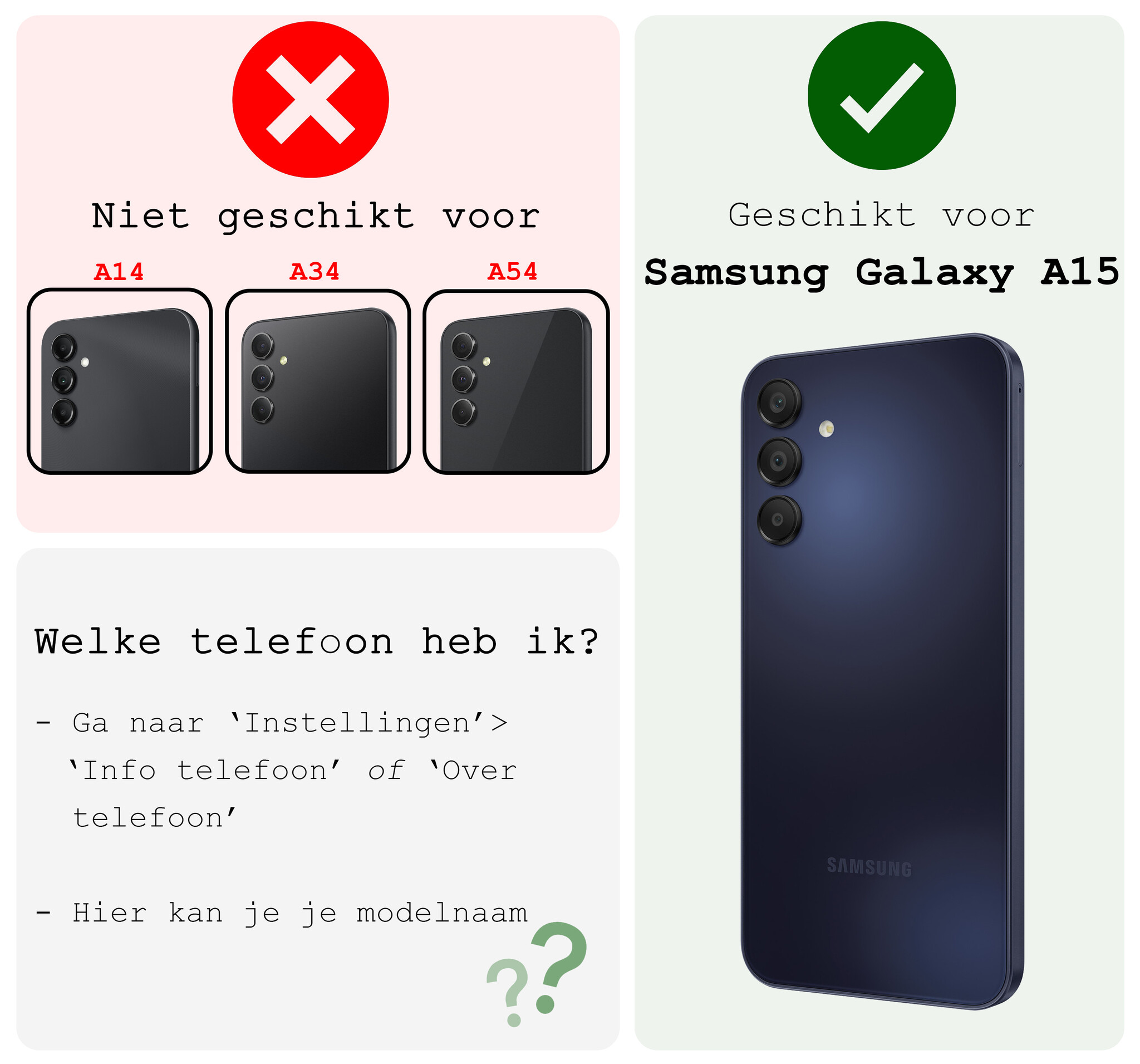 BASEY. Hoes Geschikt voor Samsung A15 Hoesje Siliconen Back Cover Case - Hoesje Geschikt voor Samsung Galaxy A15 Hoes Cover Hoesje - Rood
