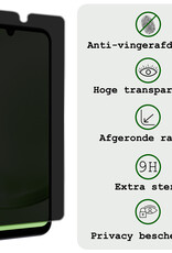 BASEY. Screenprotector Geschikt voor Samsung A25 Screenprotector Privacy Beschermglas - Screenprotector Geschikt voor Samsung Galaxy A25 Screen Protector Full Screen Privacy