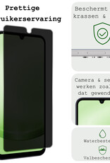 BASEY. Screenprotector Geschikt voor Samsung A25 Screenprotector Privacy Beschermglas - Screenprotector Geschikt voor Samsung Galaxy A25 Screen Protector Full Screen Privacy