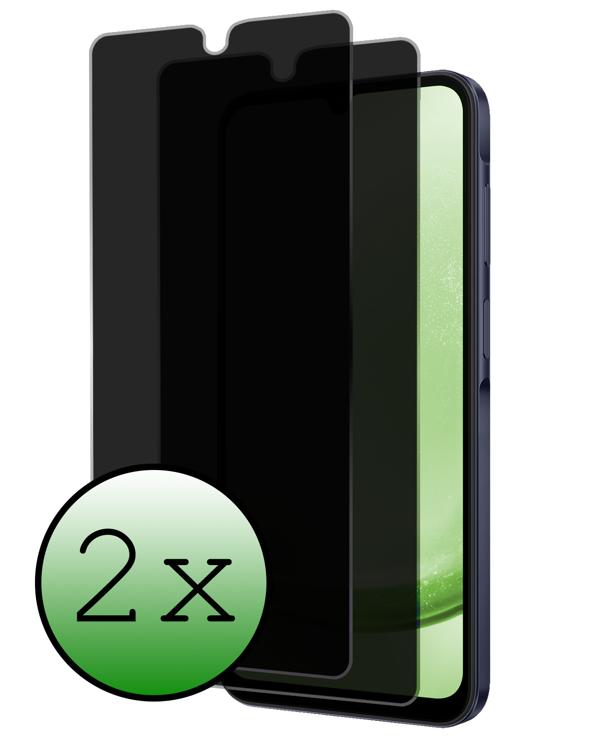 BASEY. Screenprotector Geschikt voor Samsung A25 Screenprotector Privacy Beschermglas - Screenprotector Geschikt voor Samsung Galaxy A25 Screen Protector Full Screen Privacy - 2 Stuks