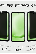 BASEY. Screenprotector Geschikt voor Samsung A25 Screenprotector Privacy Beschermglas - Screenprotector Geschikt voor Samsung Galaxy A25 Screen Protector Full Screen Privacy - 2 Stuks