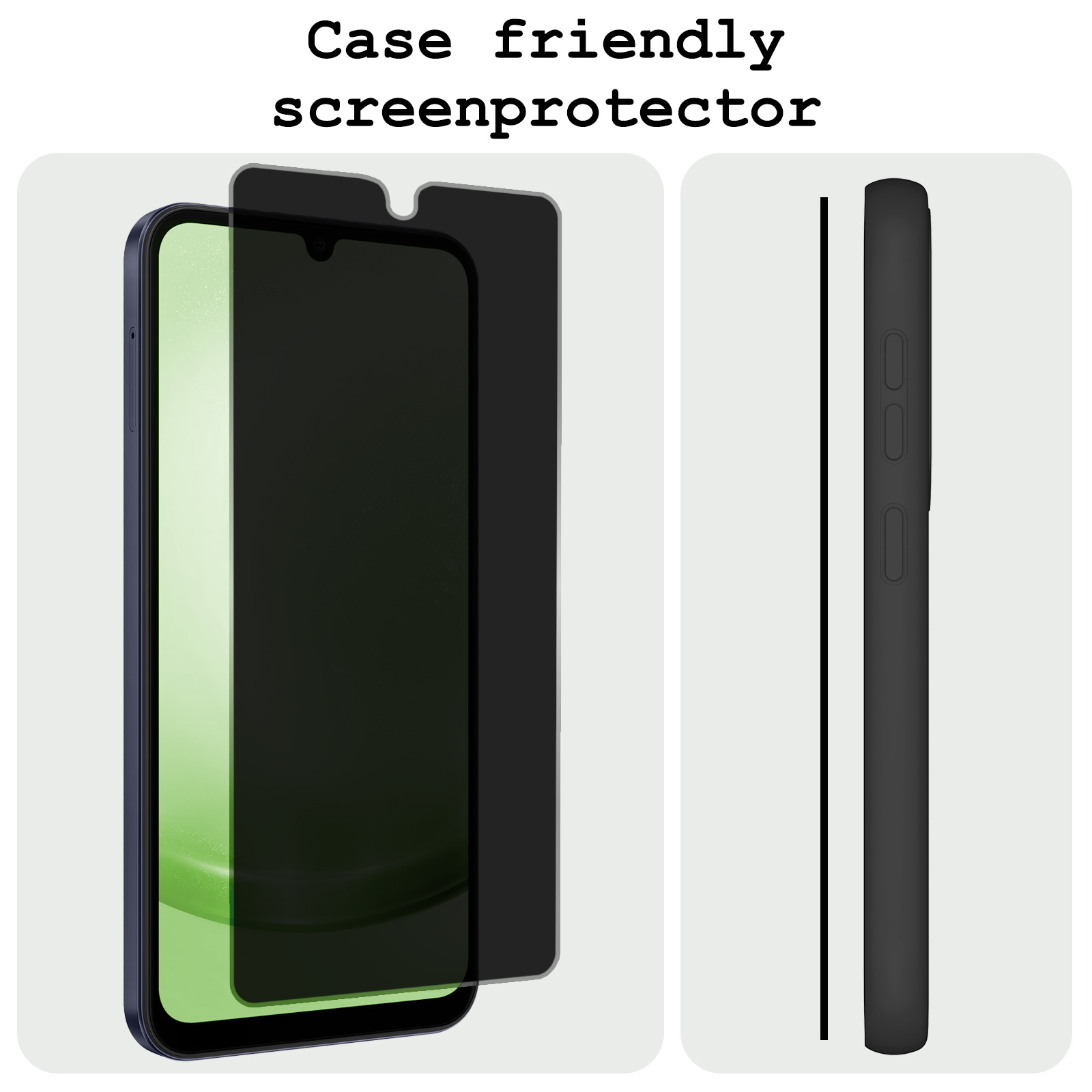 BASEY. Screenprotector Geschikt voor Samsung A25 Screenprotector Privacy Beschermglas - Screenprotector Geschikt voor Samsung Galaxy A25 Screen Protector Full Screen Privacy - 2 Stuks