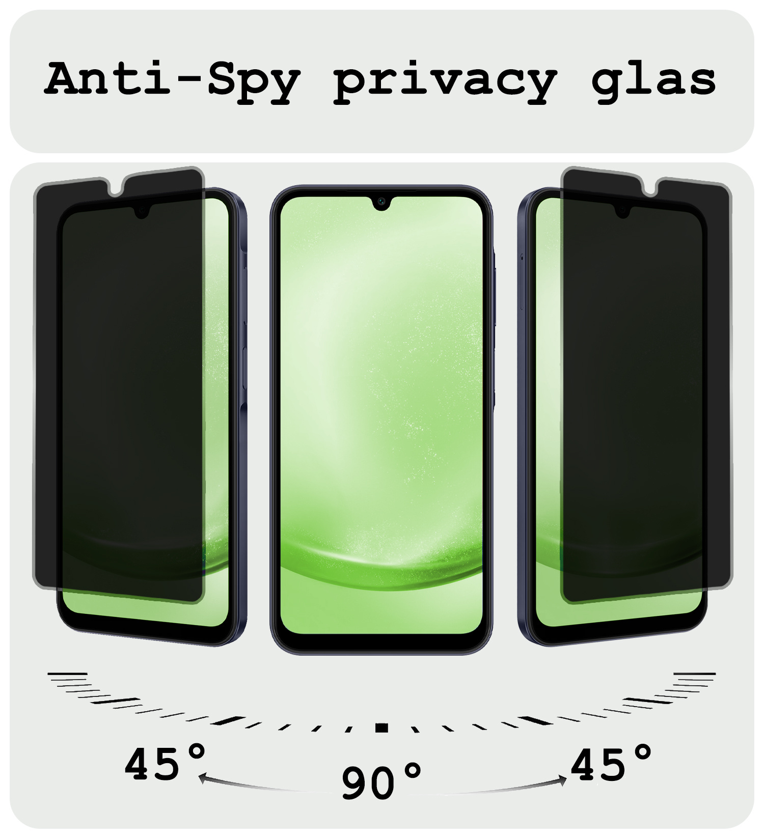 BASEY. Screenprotector Geschikt voor Samsung A25 Screenprotector Privacy Beschermglas - Screenprotector Geschikt voor Samsung Galaxy A25 Screen Protector Full Screen Privacy - 3 Stuks