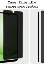 BASEY. Screenprotector Geschikt voor Samsung A25 Screenprotector Privacy Beschermglas - Screenprotector Geschikt voor Samsung Galaxy A25 Screen Protector Full Screen Privacy - 3 Stuks