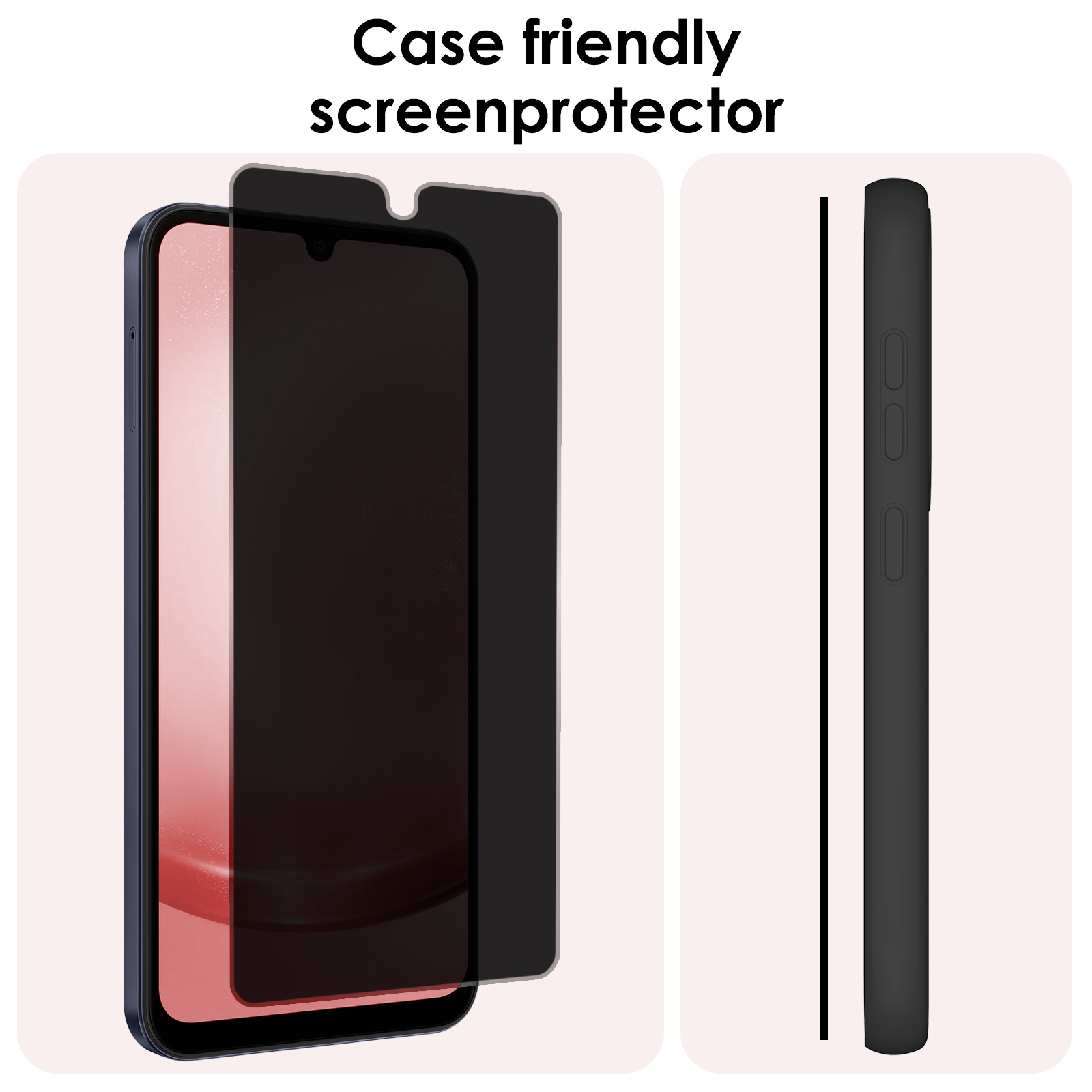 NoXx Screenprotector Geschikt voor Samsung A25 Screenprotector Privacy Tempered Glass Gehard Glas Display Cover