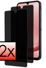 NoXx Screenprotector Geschikt voor Samsung A25 Screenprotector Privacy Tempered Glass Gehard Glas Display Cover - 2x
