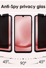 NoXx Screenprotector Geschikt voor Samsung A25 Screenprotector Privacy Tempered Glass Gehard Glas Display Cover - 2x