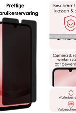 NoXx Screenprotector Geschikt voor Samsung A25 Screenprotector Privacy Tempered Glass Gehard Glas Display Cover - 3x