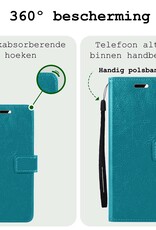 BASEY. Hoes Geschikt voor Samsung A25 Hoesje Bookcase Hoes Flip Case Book Cover - Hoesje Geschikt voor Samsung Galaxy A25 Hoes Book Case Hoesje - Turquoise