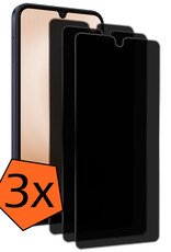 Nomfy Screenprotector Geschikt voor Samsung A25 Screenprotector Privacy Bescherm Glas - Screenprotector Geschikt voor Samsung Galaxy A25 Privacy Screenprotector Tempered Glass - 3 PACK