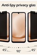 Nomfy Screenprotector Geschikt voor Samsung A25 Screenprotector Privacy Bescherm Glas - Screenprotector Geschikt voor Samsung Galaxy A25 Privacy Screenprotector Tempered Glass - 3 PACK
