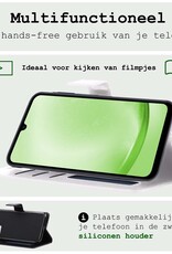 BASEY. Hoes Geschikt voor Samsung A25 Hoesje Bookcase Hoes Flip Case Book Cover - Hoesje Geschikt voor Samsung Galaxy A25 Hoes Book Case Hoesje - Wit