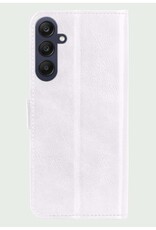 BASEY. Hoes Geschikt voor Samsung A25 Hoesje Bookcase Hoes Flip Case Book Cover - Hoesje Geschikt voor Samsung Galaxy A25 Hoes Book Case Hoesje - Wit