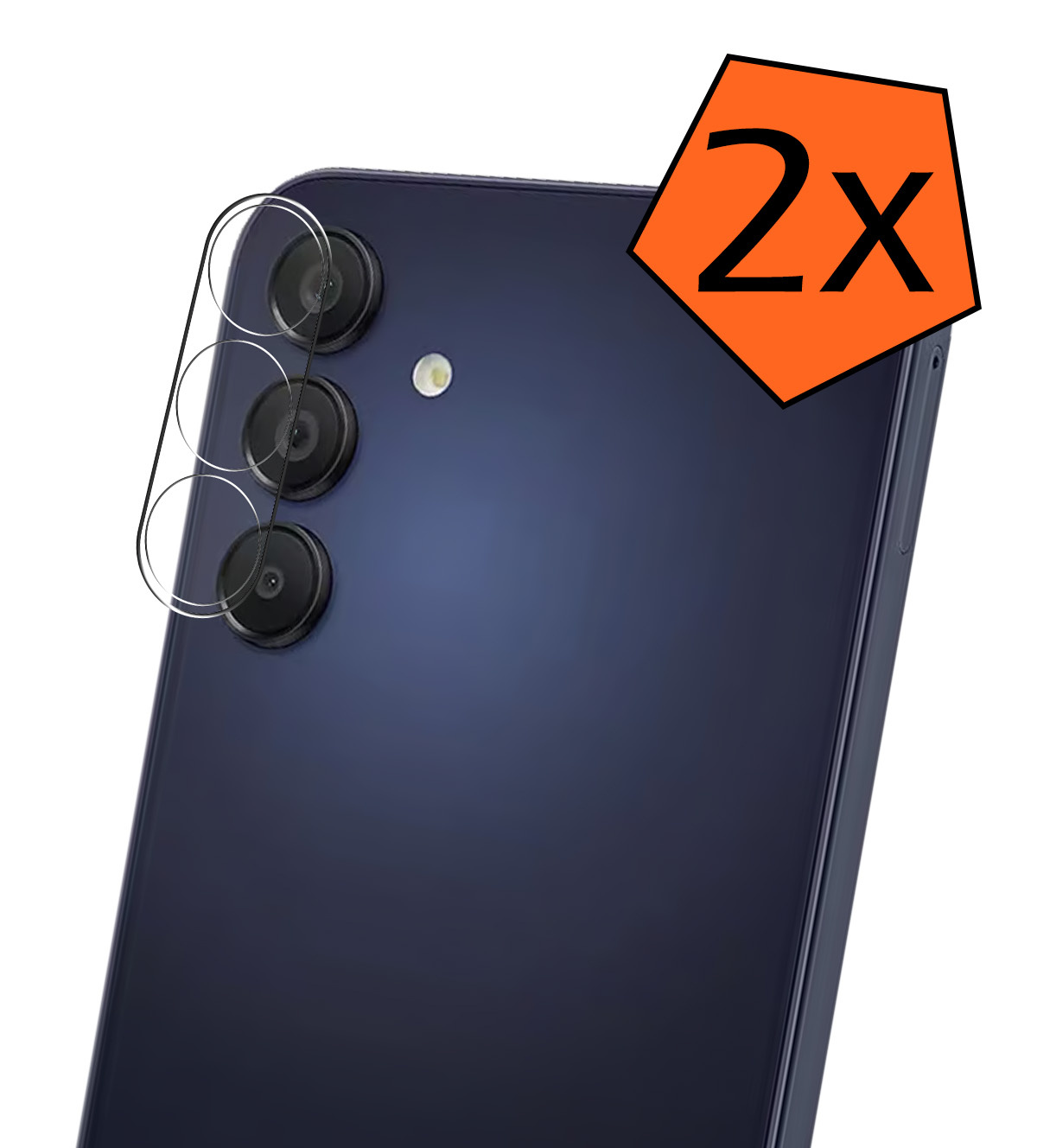 Nomfy Screenprotector Geschikt voor Samsung A25 Camera Screen Protector Beschermglas - Screenprotector Geschikt voor Samsung Galaxy A25 Camera Screenprotector Tempered Glass - 2 PACK